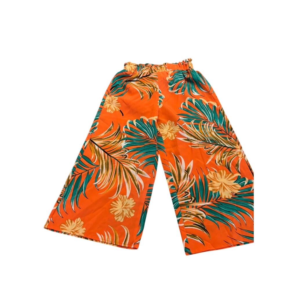 SHEIN Floral Girls Wide Leg Pants Size 5Y